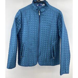 INDIGO Blue Quilted Womens Jacket Lg